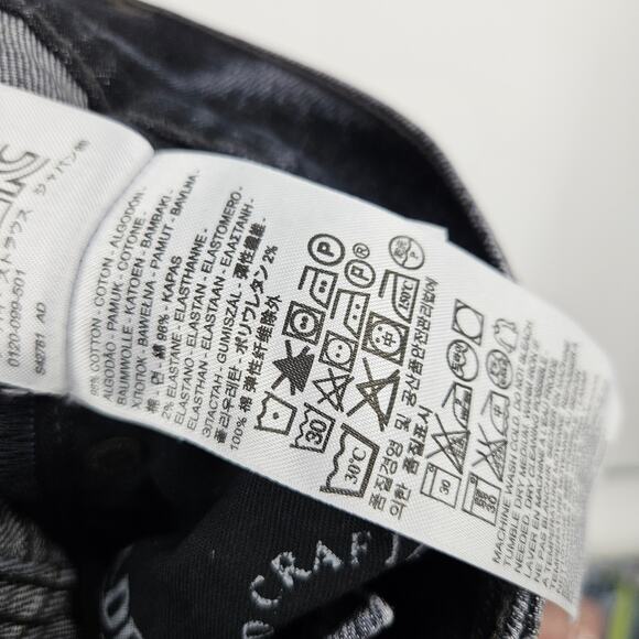 Levi's Made and Crafted Mens Jeans Black Washed Distressed Needle Narrow Size 28 - Picture 6 of 8